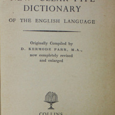 COLLINS NEW CLEAR - TYPE DICTIONARY OF THE ENGLISH LANGUAGE , 1967