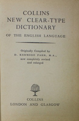 COLLINS NEW CLEAR - TYPE DICTIONARY OF THE ENGLISH LANGUAGE , 1967 foto
