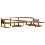 vidaXL Set de canapele de exterior 5 pcs natural Lemn Solid de Acacia 3382482