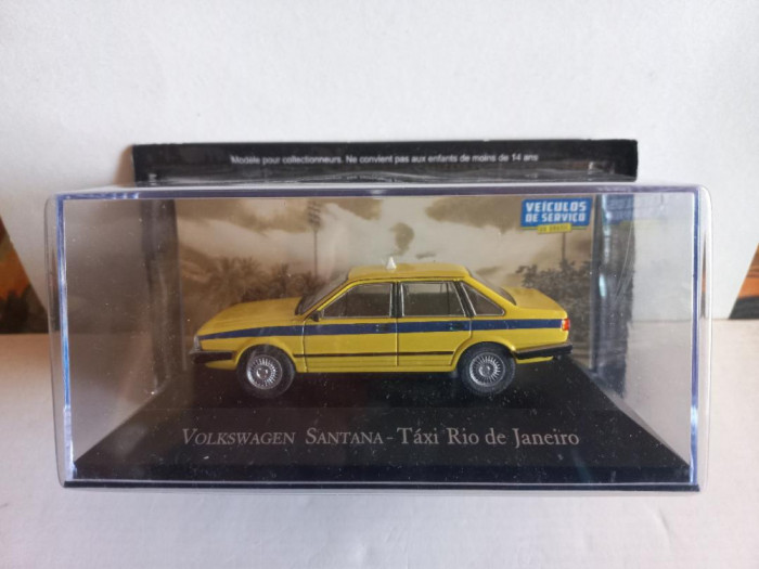 Macheta Volkswagen Santana - Taxi Rio de Janeiro 1:43 Deagostini