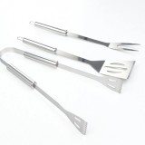 Cumpara ieftin Set 3 ustensile gratar inox 35 cm cleste spatula furca