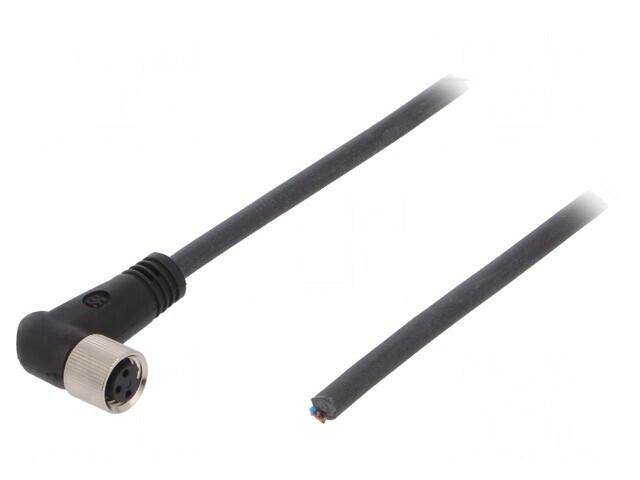 Cablu de conectare M8 unghi 10m 60VAC 4A PUR
