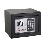 Seif Electronic Perete BestImp, 2 Bolturi, Fier Negru, 17x23x17 cm, Cod Master/User + Cheie
