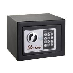 Seif perete BestImp, electronic cu 2 bolturi, din fier, negru, 17 x 23 x 17 cm foto