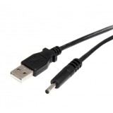 Cablu Alimentare USB Tata - Jack 1,4 x 3,4 x 10 mm , Lungime 50 cm , Premium Quality , Negru
