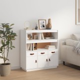 vidaXL Dulap &icirc;nalt, alb, 100x40x108,5 cm, lemn masiv de pin