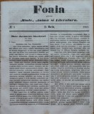 Cumpara ieftin Foaia pentru minte , inima si literatura , nr. 9 , 1863 , Brasov , I. Muresanu