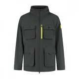 Aston Martin geacă de bărbați cu glugă Rain 6 pocket F1 Team 2025 - L