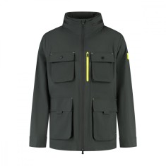 Aston Martin geacă de bărbați cu glugă Rain 6 pocket F1 Team 2025 - M