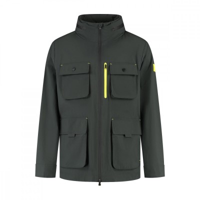 Aston Martin geacă de bărbați cu glugă Rain 6 pocket F1 Team 2025 - XXL foto