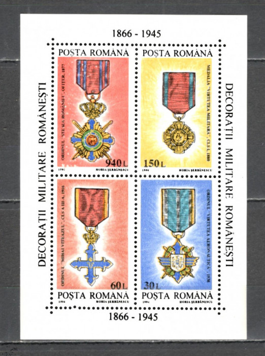 Romania.1994 Ordine militare-Bl. ZR.930