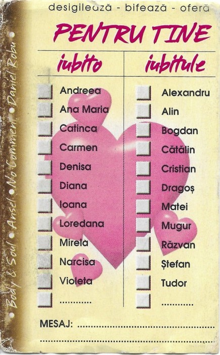 Caseta Pentru Tine Iubito,Iubitule, originala