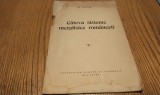 CATEVA SISTEME METAFISICE ROMANESTI - Gr. Tausan - Editura Societatea Romana de Filosofie, 1940, 20 p., Alta editura