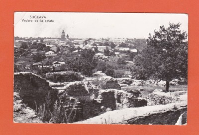 AMS @ - VEDERE/ILUSTRATA SUCEAVA - VEDERE DE LA CETATE, CIRCULATA, 1963, PRINTATA foto
