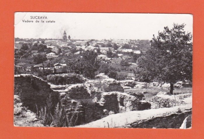 AMS @ - VEDERE/ILUSTRATA SUCEAVA - VEDERE DE LA CETATE, CIRCULATA, 1963, PRINTATA