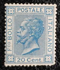 Italia Regat 1867, 20c-MNH, Sass.nr.L26a, Val.Cat.10.000euro+.Semnat, Vezi foto! foto