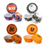 Decor de Halloween - set de hartie briosa - 50 - 4 tipuri - 7 x 5 x 3.2 cm