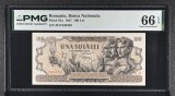 100 lei Dec 1947 BNR PMG66 unc bancnota gradata