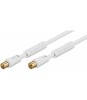 Cablu antena ecranat tata-mama 2.5m alb Goobay
