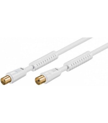 Cablu antena ecranat tata-mama 2.5m alb Goobay foto