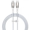 CABLU alimentare si date Baseus Glimmer, Fast Charging Data Cable pt. smartphone, USB Type-C la USB Type-C 100W, 1m, alb &quot;CADH000702&quot; (timbru verde 0.
