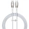CABLU alimentare si date Baseus Glimmer, Fast Charging Data Cable pt. smartphone, USB Type-C la USB Type-C 100W, 1m, alb &quot;CADH000702&quot; (timbru verde 0.
