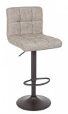 Set 2 scaune bar otel piele ecologica gri Greyson 42x51x113 cm