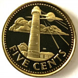 BARBADOS 5 CENTS 1973 PROOF