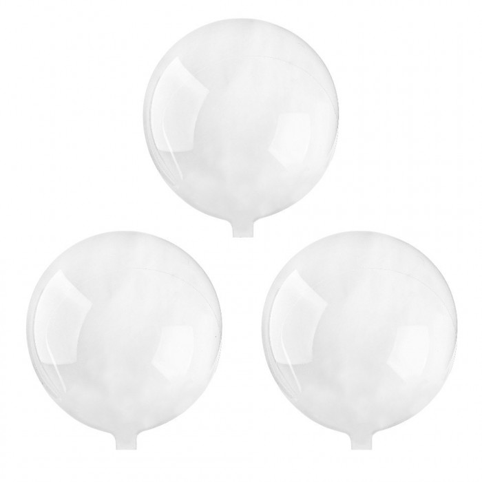 Set 5 baloane bobo flexibile din poliuretan termoplastic Crisalida, diametru 17,5 cm, Transparent
