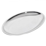 Platou Metalic Oval, 27 cm, Argintiu, Oem