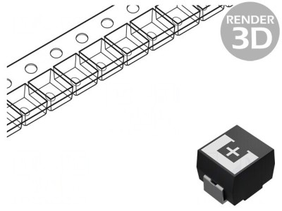 Condensator tantal-polimer low ESR 680uF 6,3V SMD foto