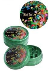 Grinder metalic Black Leaf Mushroom, 2 parti, O50mm