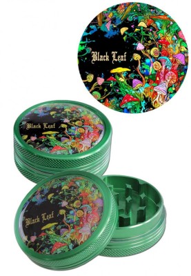 Grinder metalic Black Leaf Mushroom, 2 parti, O50mm foto