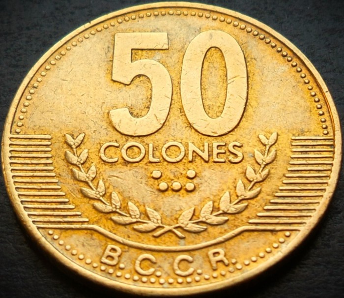 Moneda exotica 50 COLONES - COSTA RICA, anul 1999 * cod 4853