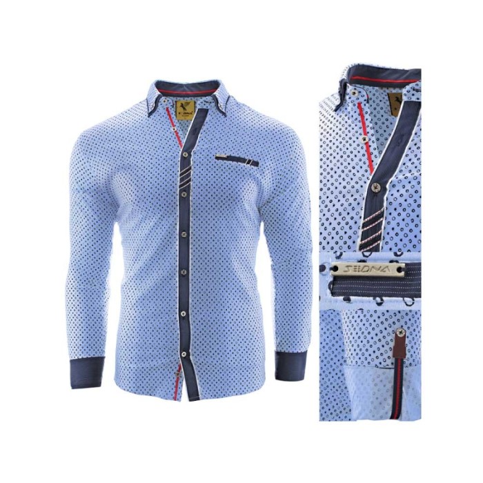 Camasa pentru barbati, flex fit, albastru deschis, casual, cu guler - sedna zenith II Camasa pentru barbati, flex fit, albastru deschis, casual, cu guler - sedna zenith II