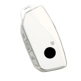Husa Cheie Bmw, 2023, G70, G09, Tpu, Alb cu contur Silver AutoProtect KeyCars