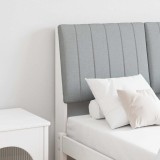 VidaXL Tăblie tapițată Gri deschis 120 cm Lemn de pin masiv 879408