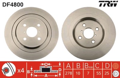 TRW DF4800 Disc frana foto
