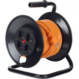 PRELUNGITOR Bachmann, Schuko x 4, conectare prin Schuko (T), cablu 25 m, protectie supratensiune | protectie termica, negru | portocaliu, &quot;392.225&quot; (t