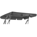 Husa din panza pentru leagan de gradina mare, viziera acoperis, 190x110cm, gri Household NewTrend