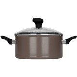 CRATITA NON STICK CU CAPAC DE STICLA 24CM FLOW FEST