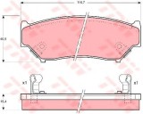 Set placute frana,frana disc SUZUKI JIMNY (FJ) (1998 - 2016) TRW GDB1174
