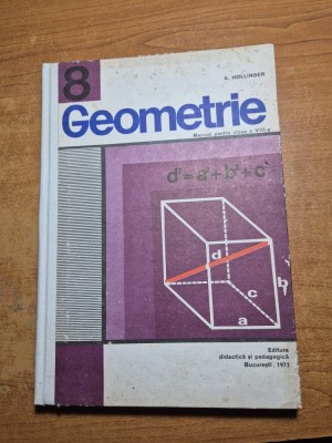 manual de geometrie - pentru clasa a 8-a - din anul 1977 foto