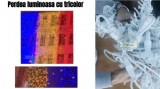 Perdea Luminoasa Exterior Profesionala cu tricolor, Calitate Premium, 5m inaltime, perdea luminoasa cu flash si rosu, galben, albastru, Recolight Decor