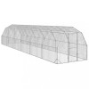 VidaXL Pui de găină 2,5x12x2,25 m Oțel galvanizat 3328520