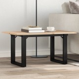 VidaXL Masă de cafea, cadru O, 80x50x40 cm, lemn masiv pin și Oţel 3282662