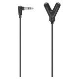 Adaptor audio Hama 205190, 3.5 mm Jack - 2 x 3.5 mm Jack, Stereo