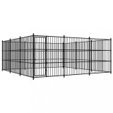 VidaXL Padoc de exterior pentru c&acirc;ini, 450x450x185 cm