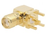 Soclu SMA 90&deg; PTFE Aurit pentru PCB