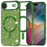 Husa premium iPhone 17 Air Asteroid GSM Luxury Glitter MagSafe, verde